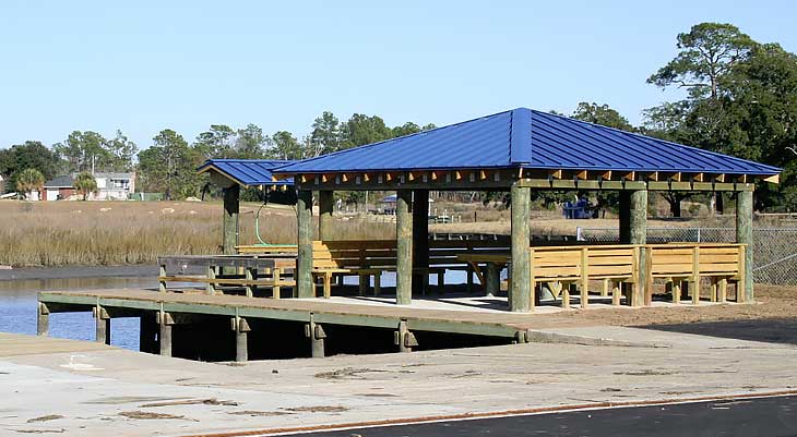 Dock with pagoda
